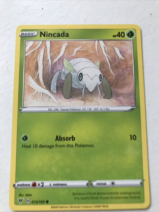 Pokemon Card Vivid Voltage Nincada Basic 13/185 Mint Condition