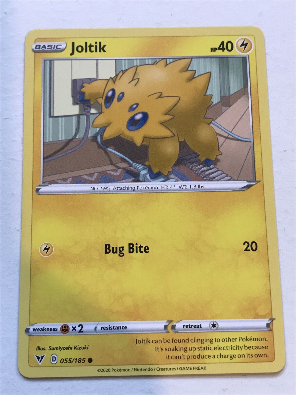 Pokemon Card Vivid Voltage Joltik 55/185 Basic 2020 Mint Condition