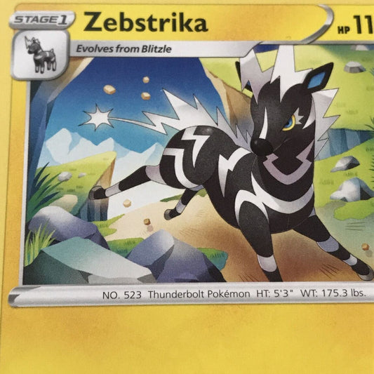 Pokemon Card - Vivid Voltage - 54/185 - Stage 1 - Zebstrika - 2020 - Mint Condition