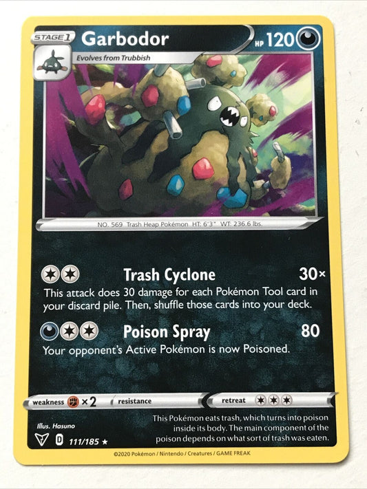 Pokemon  Card Vivid Voltage 2020 Pack Fresh Stage 1 GARBODOR 111/185 Trash Heap