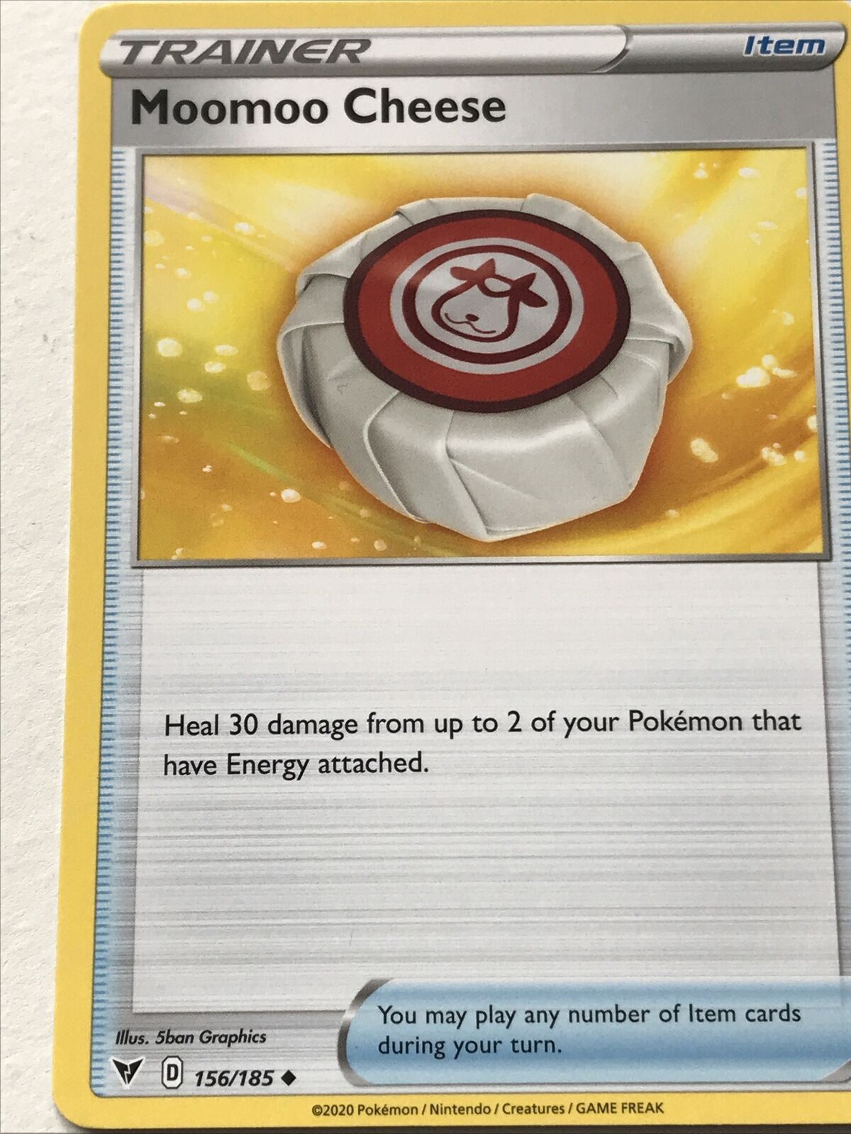 Pokemon  Card Vivid Voltage 2020 Pack Fresh Trainer MOOMOO CHEESE 156/185 Item