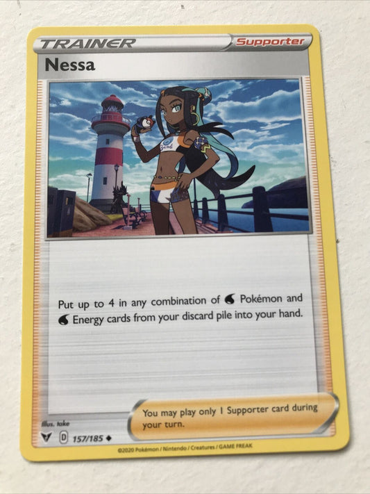 Pokemon  Card Vivid Voltage 2020 Pack Fresh Trainer NESSA 153/185 Supporter