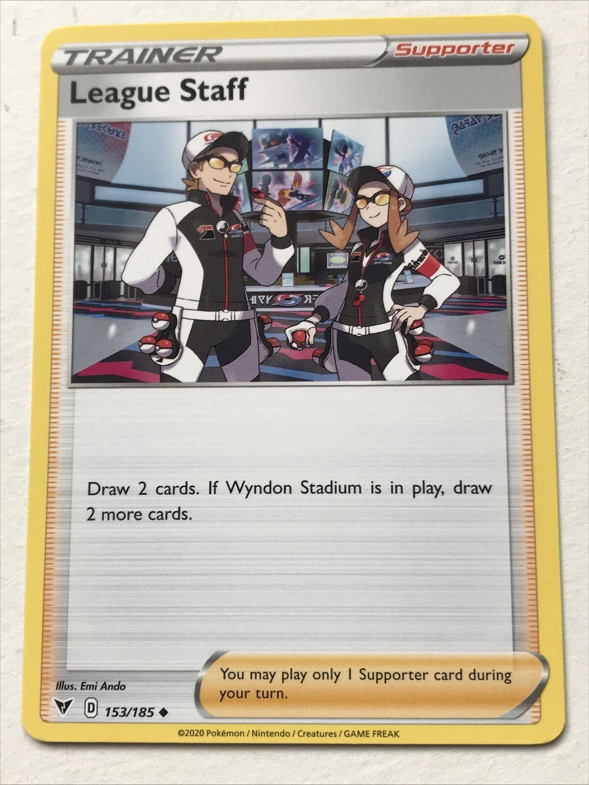 Pokemon  Card Vivid Voltage 2020 Pack Fresh Trainer LEAGUE STAFF 153/185