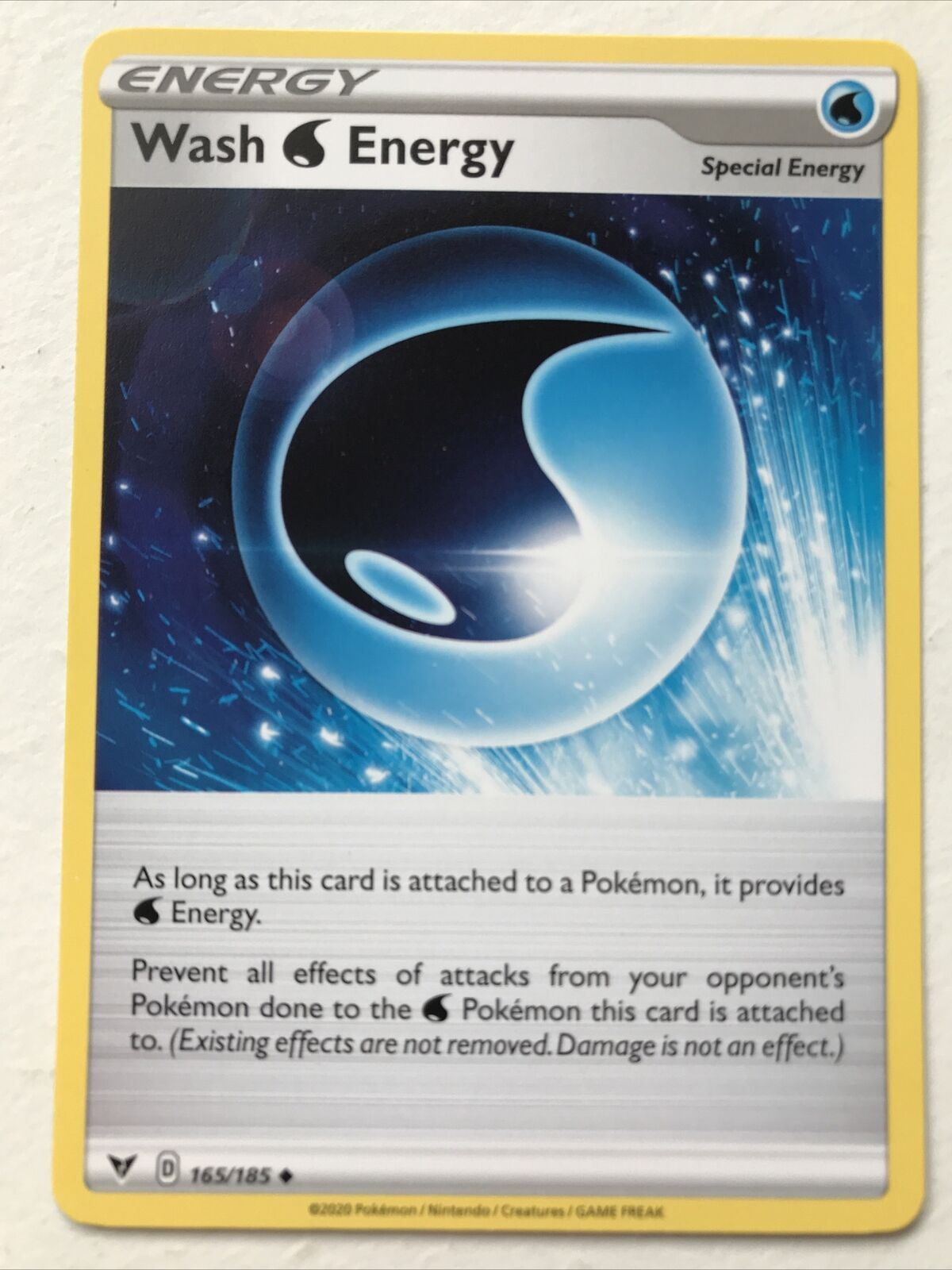 Pokemon  Card Vivid Voltage 2020 Pack Fresh WASH ENERGY 165/185 Special Energy