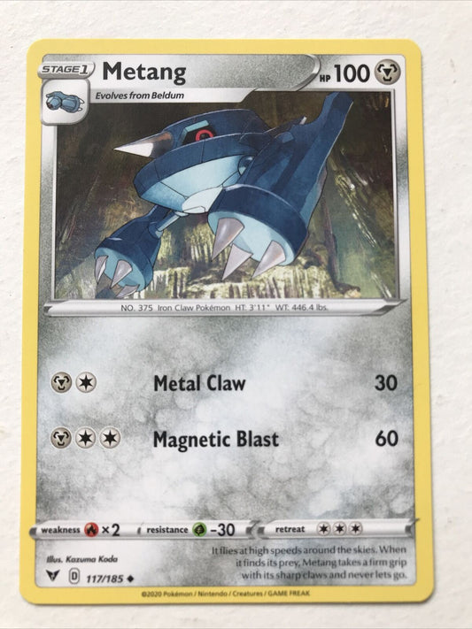 Pokemon  Card Vivid Voltage 2020 Pack Fresh Stage 1 METANG 117/185 Iron Claw