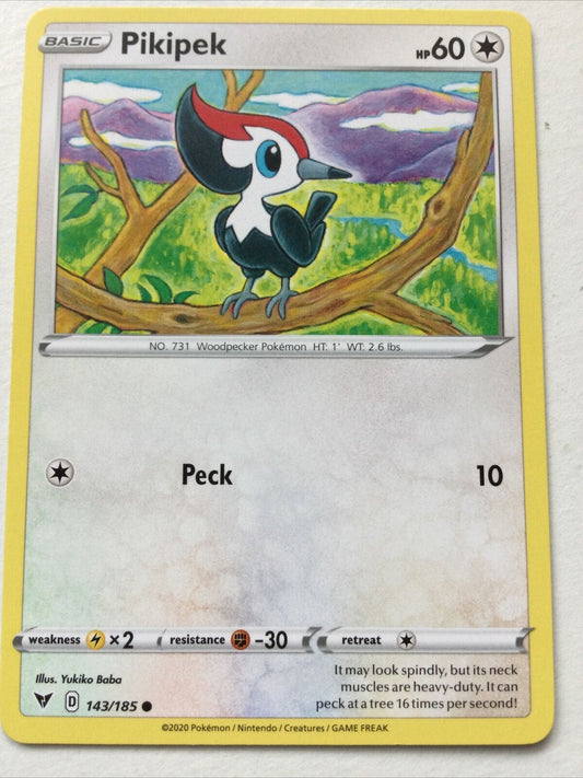 Pokemon  Card Vivid Voltage 2020 Pack Fresh Basic PIKIPEK 143/185 Woodpecker