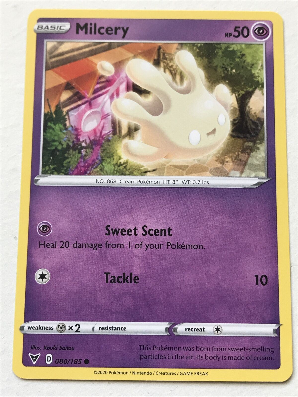 MILCERY 80/185 Sweet Scent Cream Pokemon Card 2020 Vivid Voltage Pack Fresh