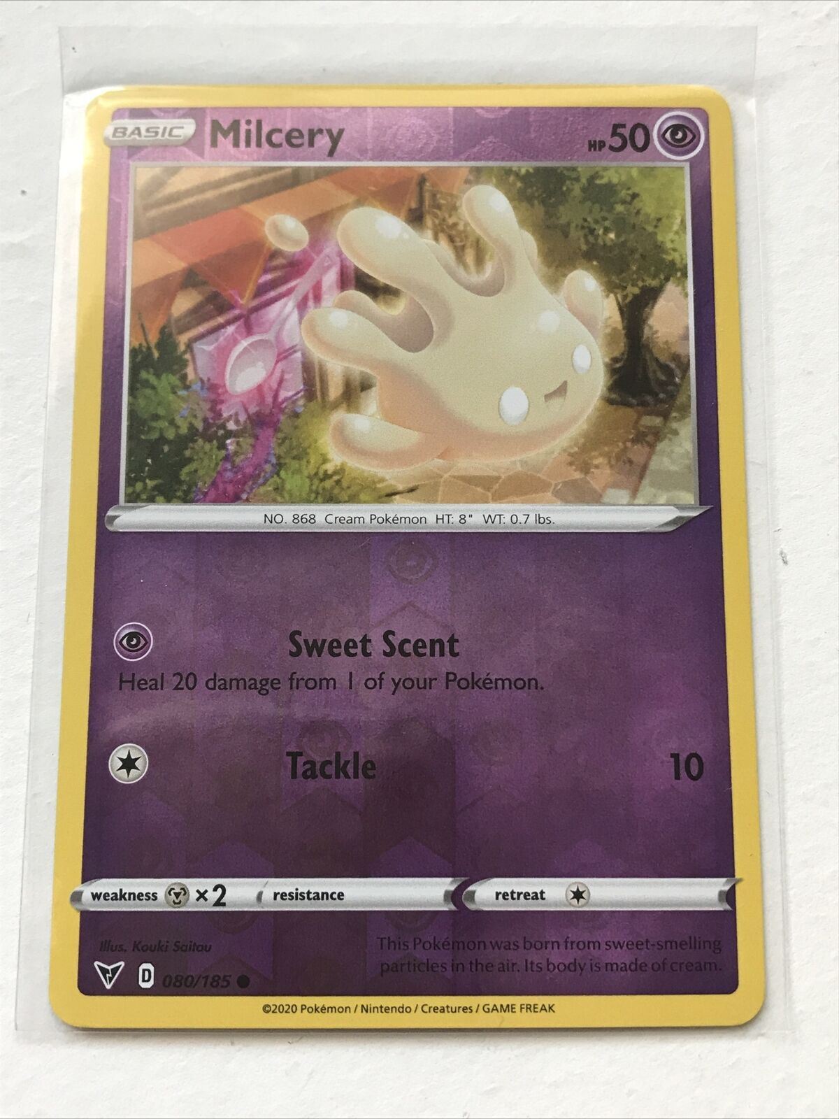 MILCERY 80/185 Sweet Scent Cream HOLO Pokemon Card 2020 Vivid Voltage Pack Fresh