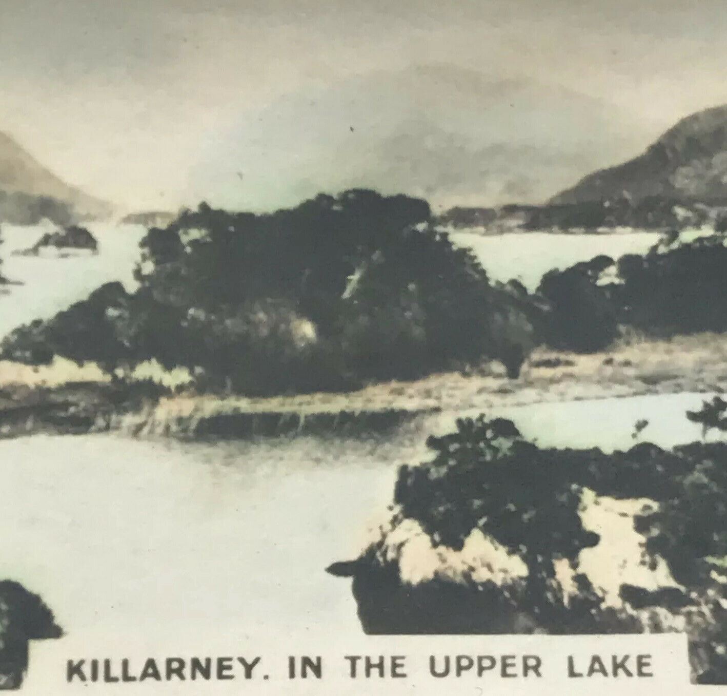 KILLARNEY UPPER LAKE Tinted Photo Cigarette Card Cavanders Beauty Spots Of GB