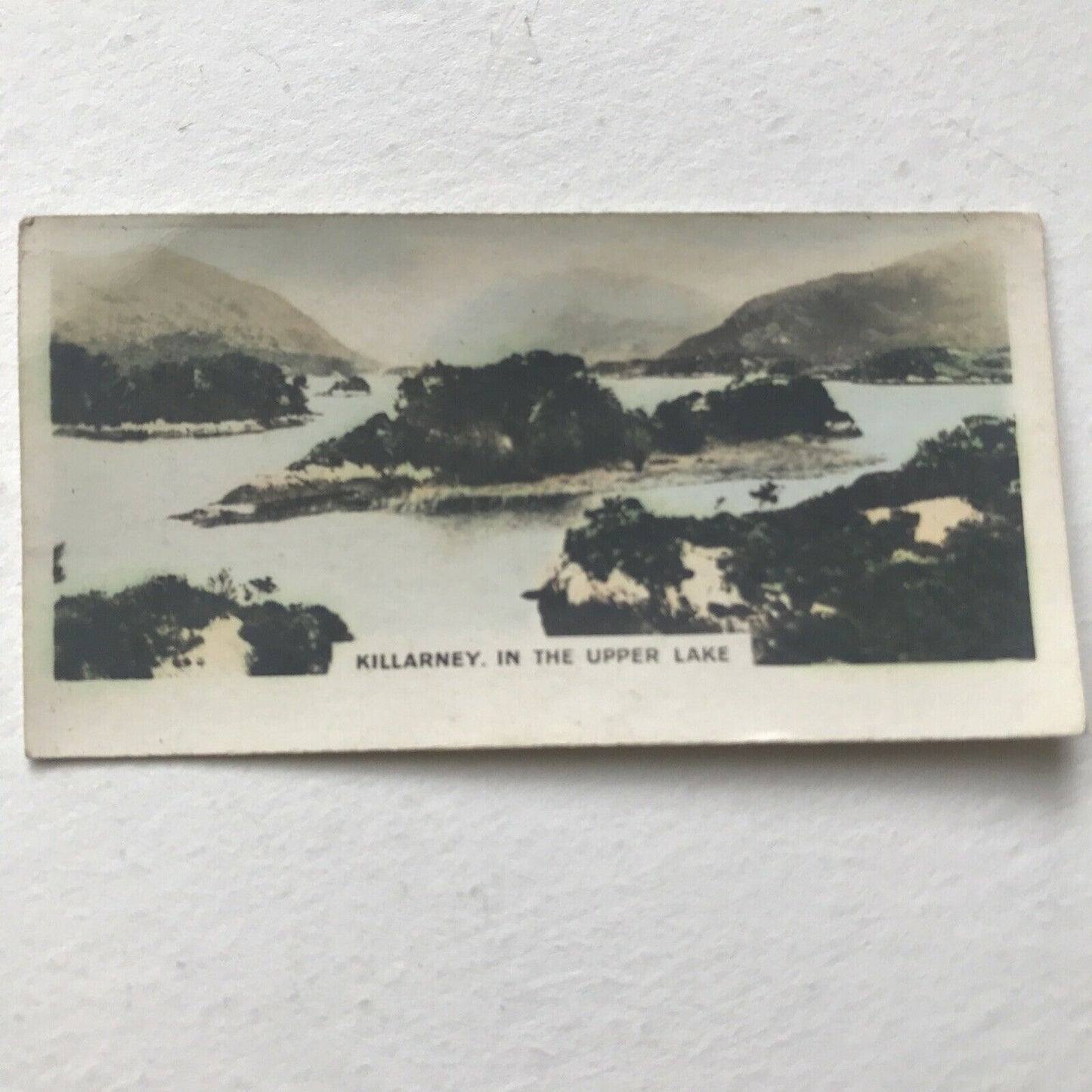 KILLARNEY UPPER LAKE Tinted Photo Cigarette Card Cavanders Beauty Spots Of GB