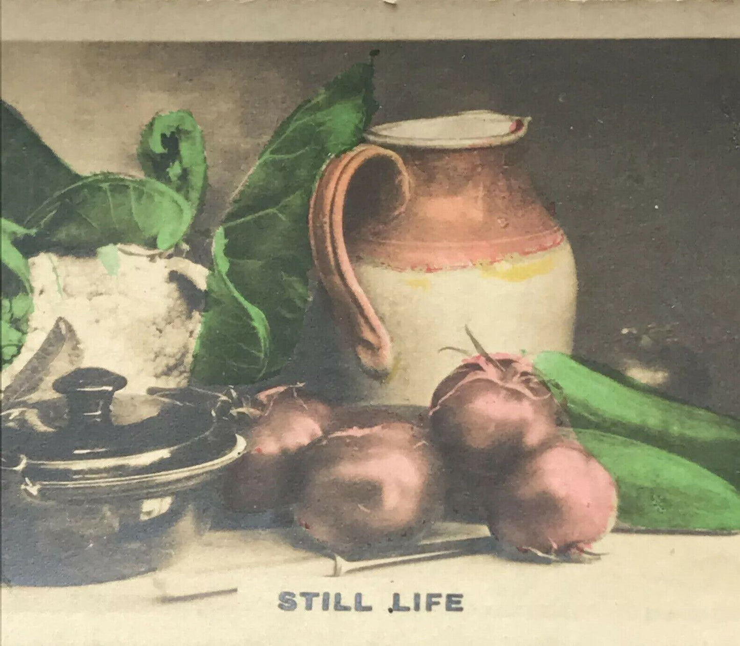 STILL LIFE Hand Coloured Photo Cigarette Card Cavanders Homeland Series