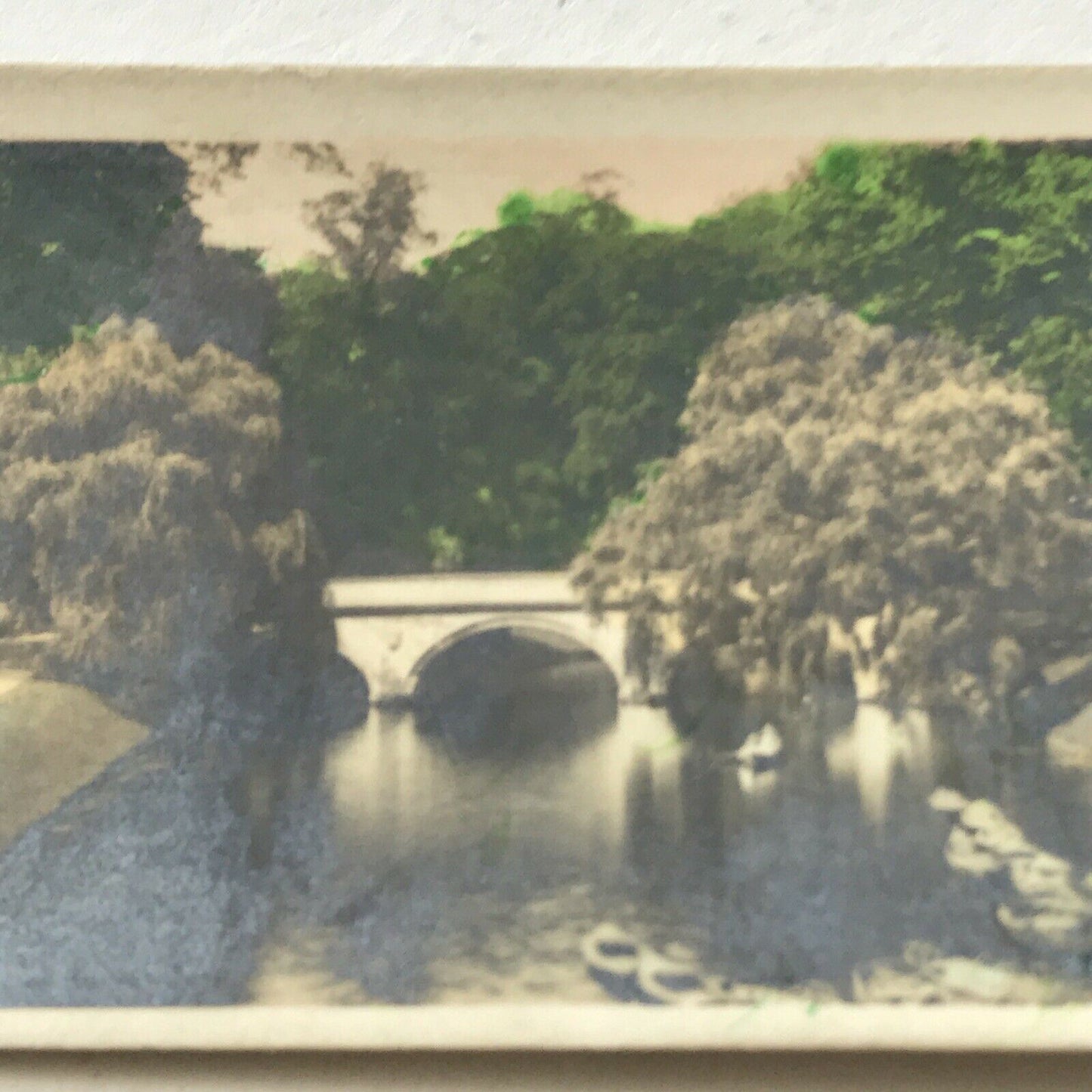 TRINITY BRIDGE CAMBRIDGE Tinted Photo Cigarette Card Cavanders River Valleys