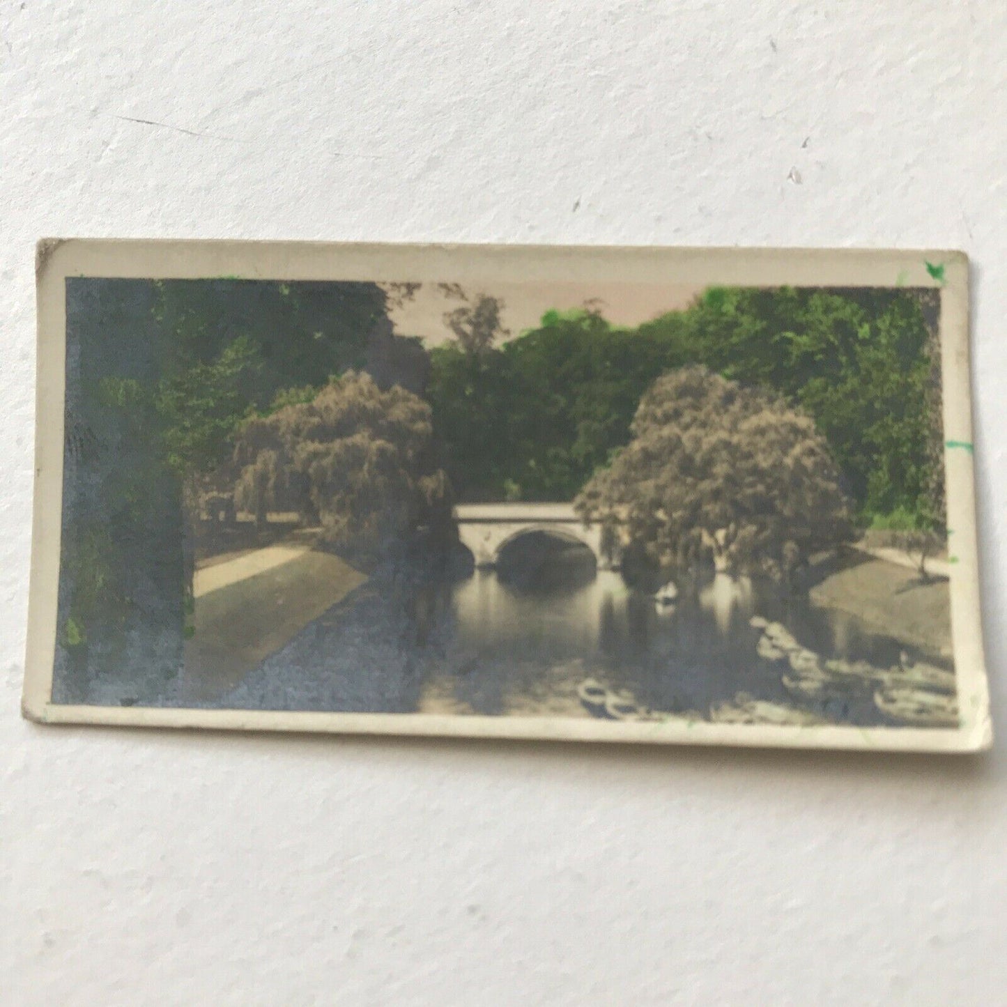 TRINITY BRIDGE CAMBRIDGE Tinted Photo Cigarette Card Cavanders River Valleys