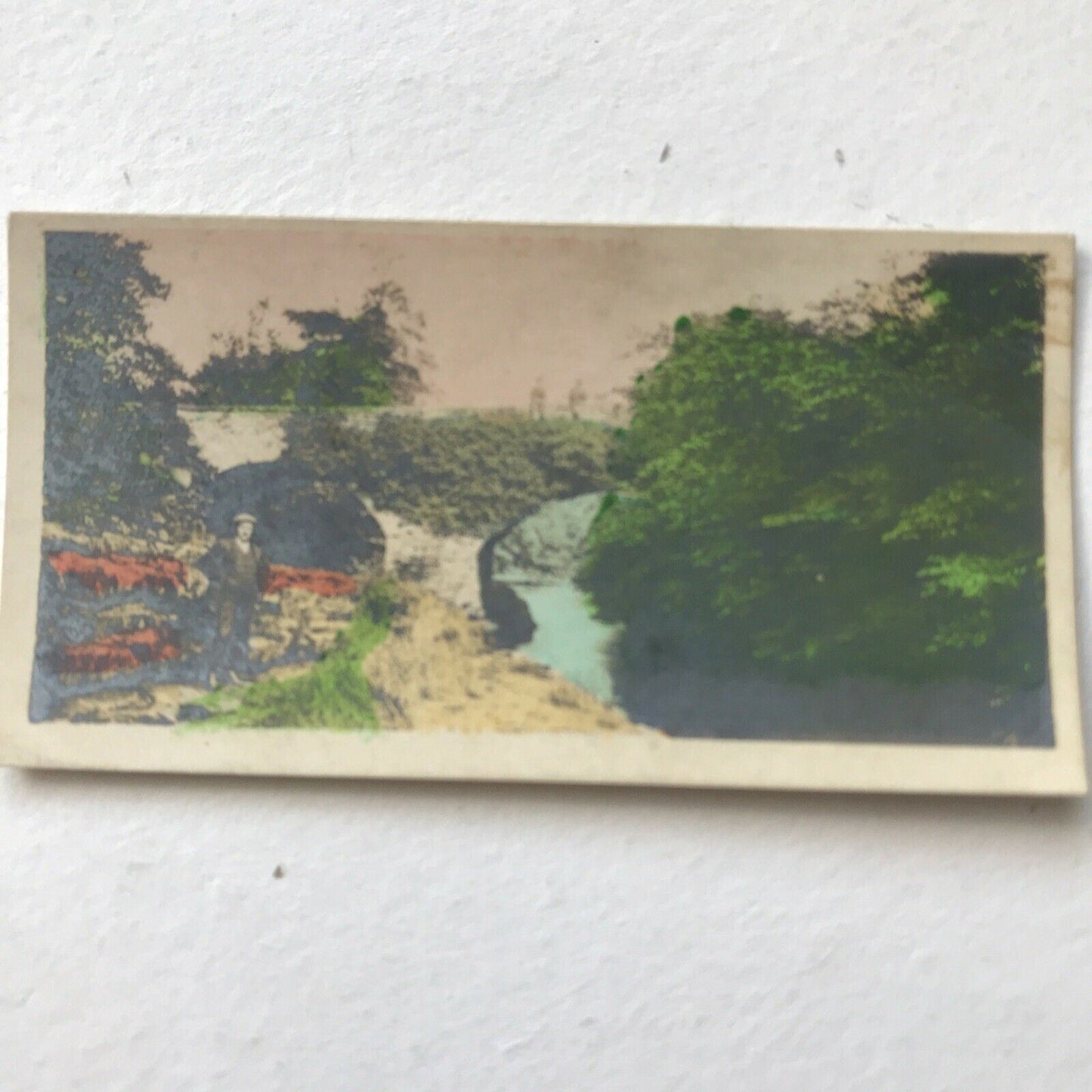 HAWES BRIDGE KENDAL Tinted Photo Cigarette Card Cavanders River Valleys