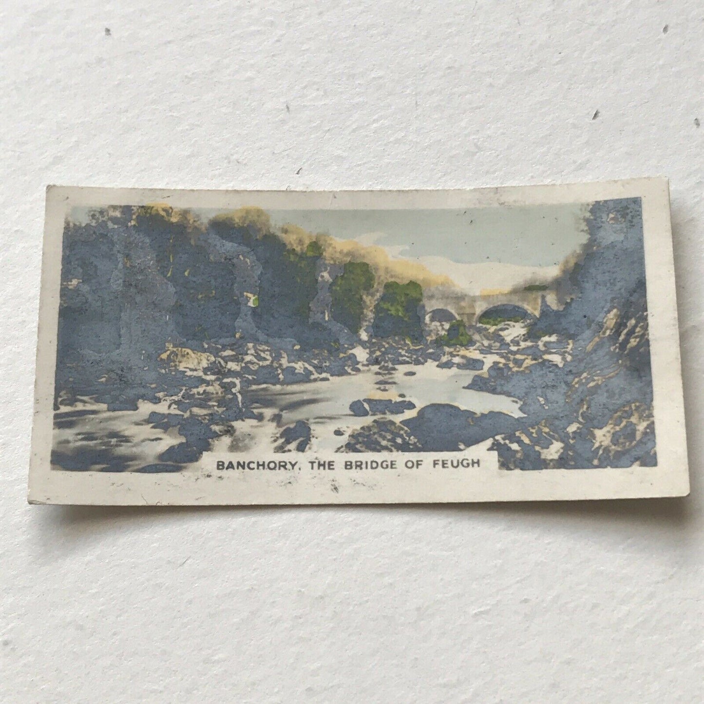 BANCHORY BRIDGE OF FEUGHHand Tinted Photo Cigarette Card Cavanders River Valleys