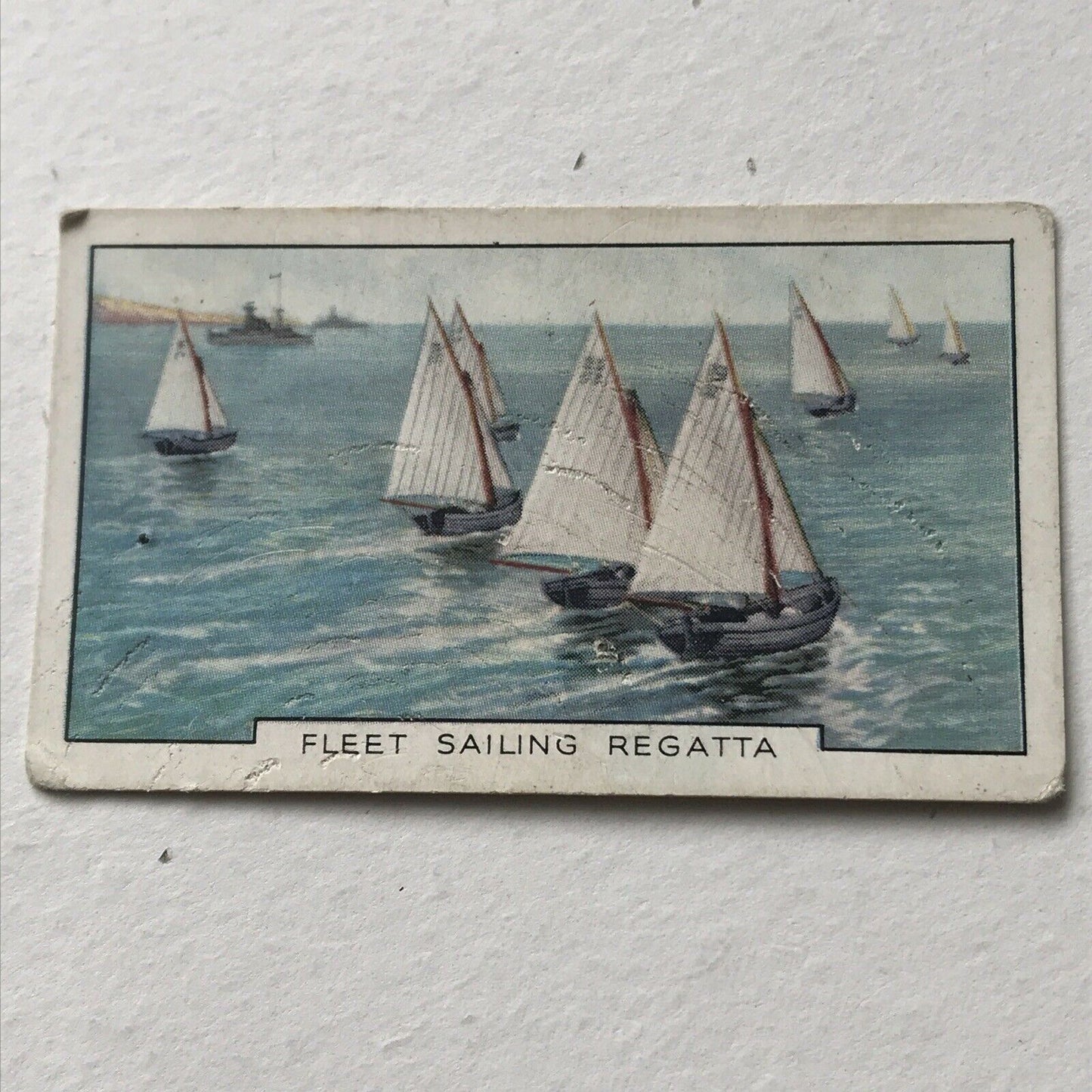 FLEET SAILING REGATTA Park Drive Gallaher Cigarette Card The Navy No 42 1937