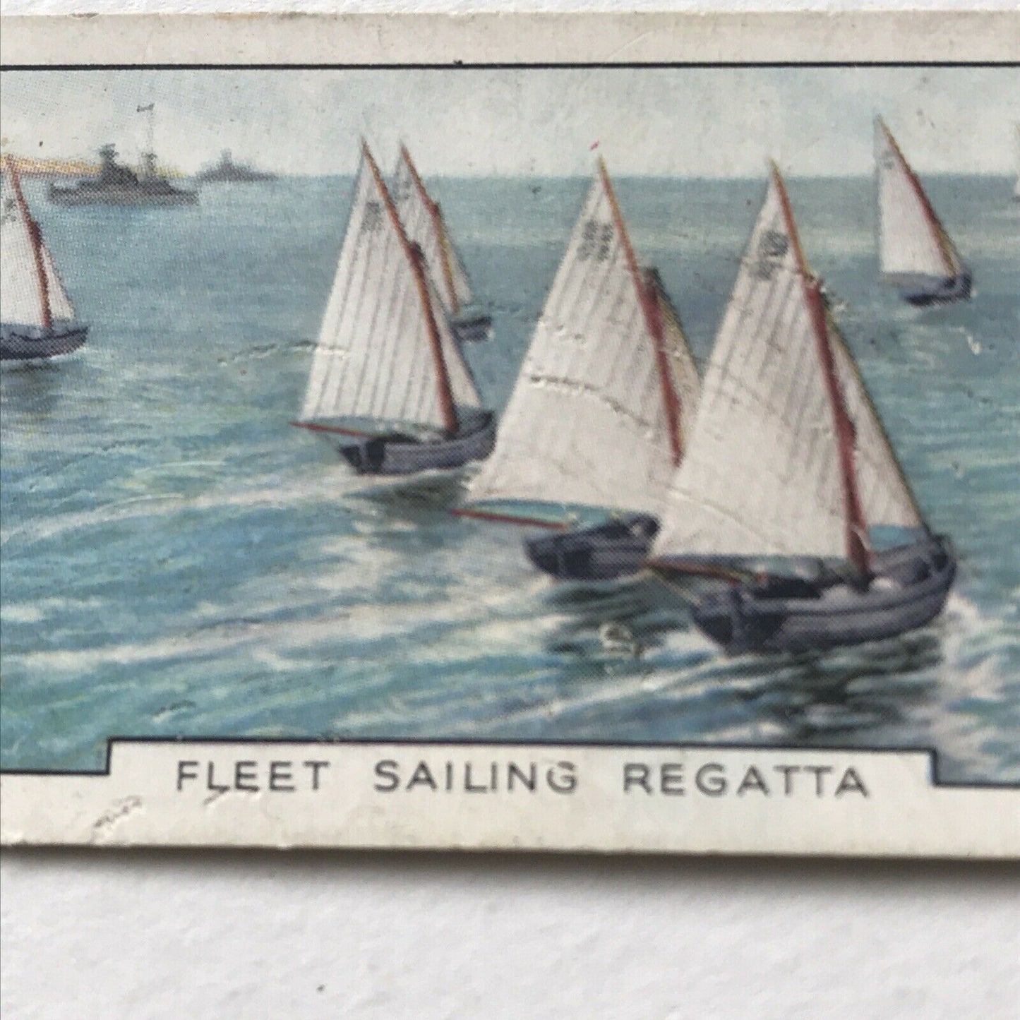 FLEET SAILING REGATTA Park Drive Gallaher Cigarette Card The Navy No 42 1937