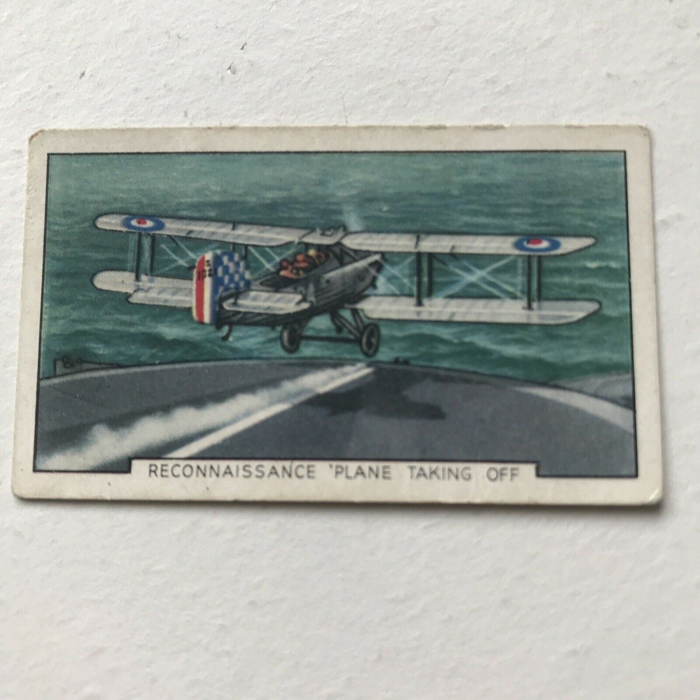 RECONNAISSANCE PLANE TAKING OFF Park Drive Gallaher Cigarette Card The Navy