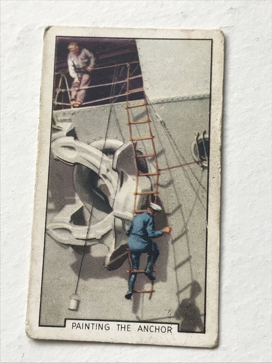 PAINTING THE ANCHOR no3 COURAGEOUS Park Drive Gallaher Cigarette Card The Navy