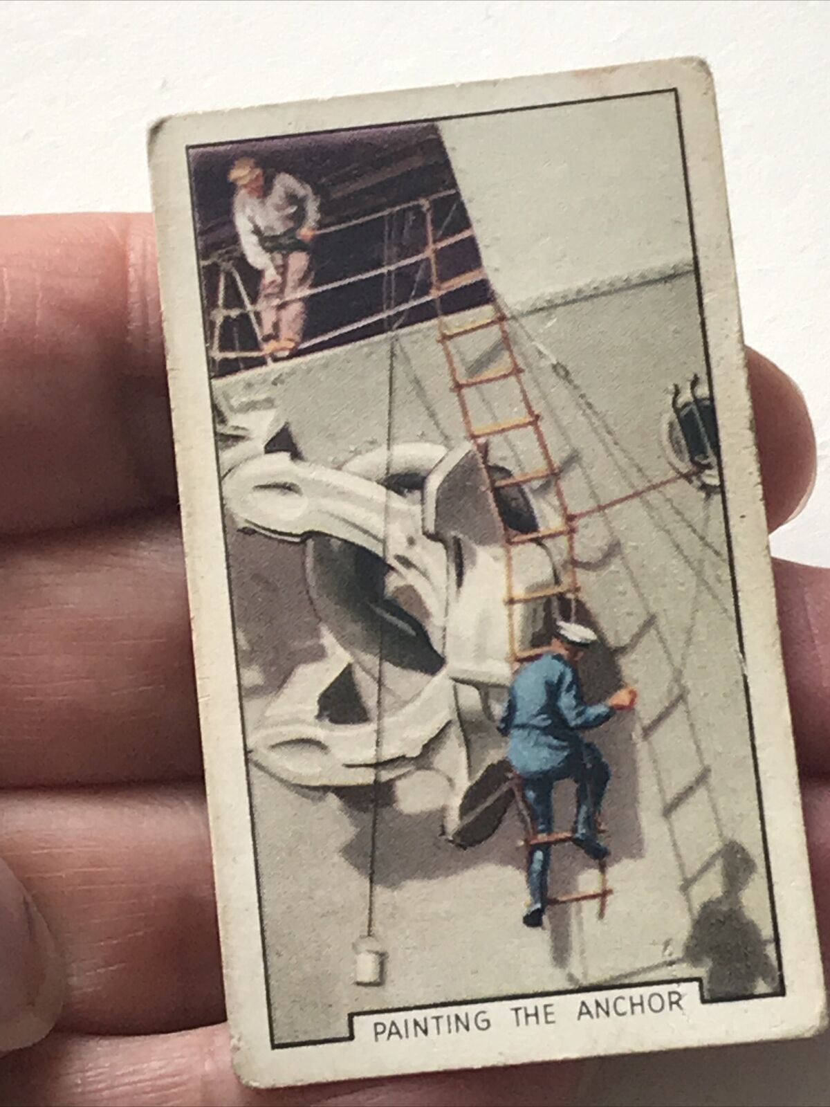 PAINTING THE ANCHOR no3 COURAGEOUS Park Drive Gallaher Cigarette Card The Navy