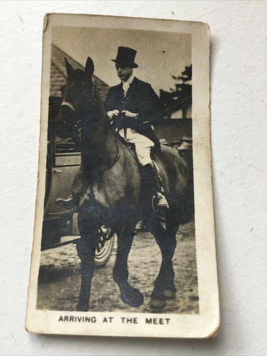 EDWARD VIII PRINCE OF WALES ARRIVING AT THE MEET. Lambert Butler Cigarette Card