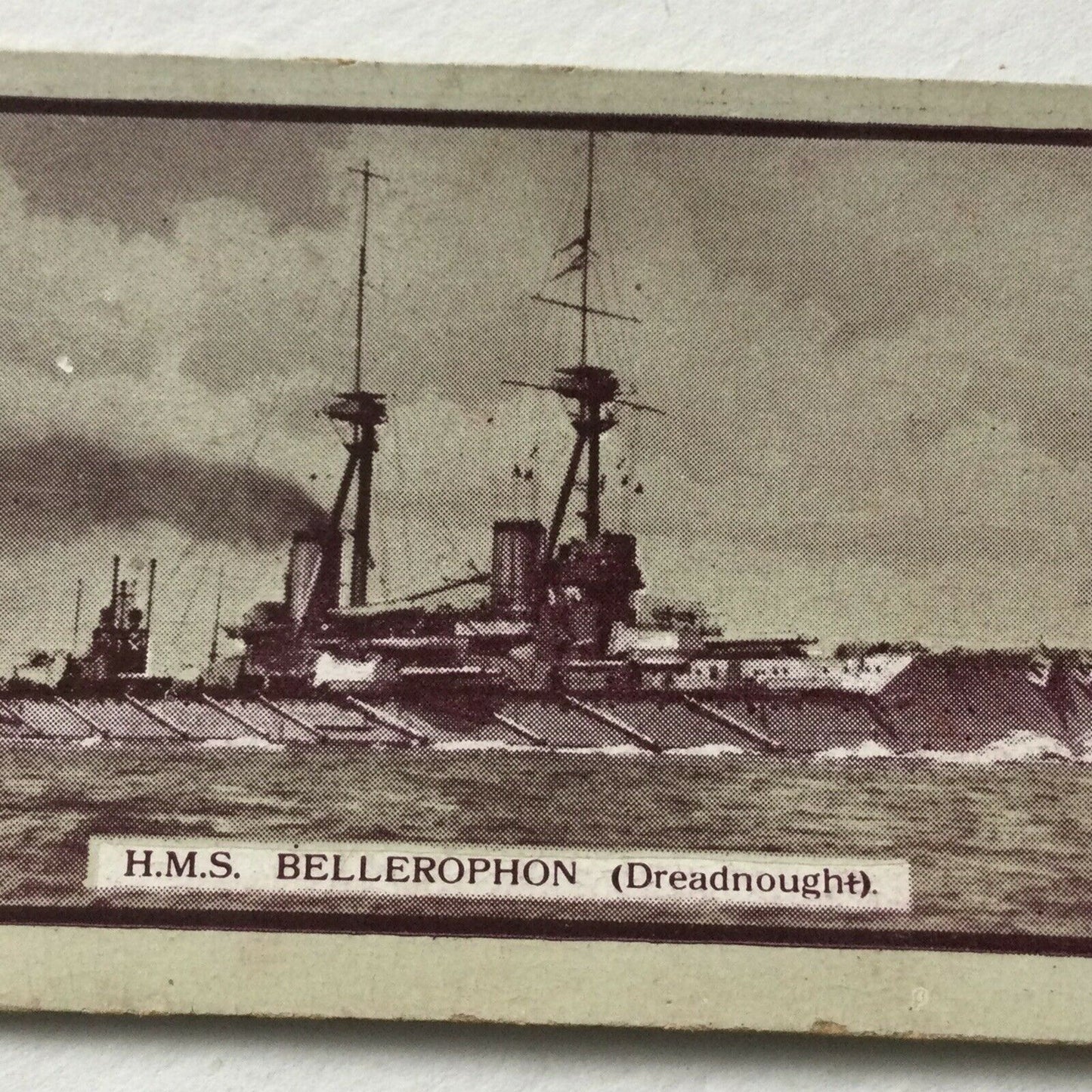 HMS BELLEROPHON DREADNOUGHT Cigarette Card Gallaher British Naval Series #31