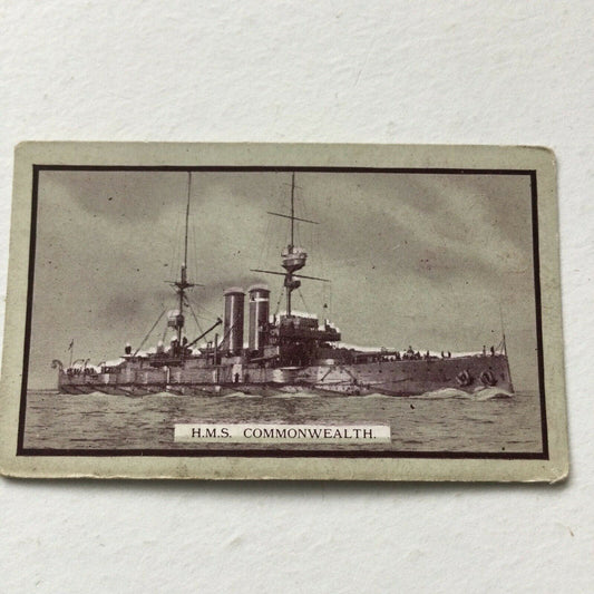 HMS COMMONWEALTH Cigarette Card Gallaher British Naval Series #32 Navy War Ship