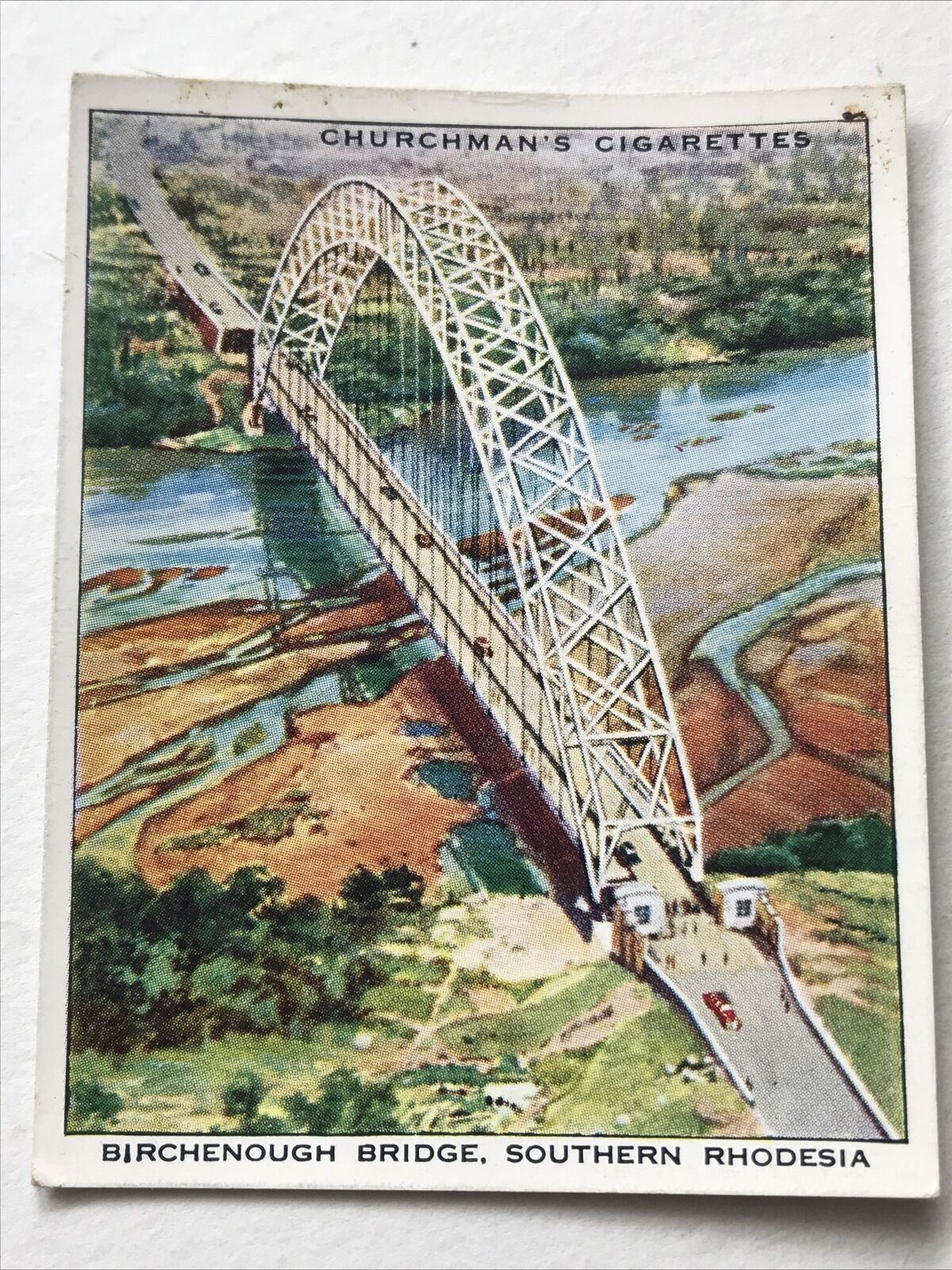 BIRCHENOUGH BRIDGE Churchmans Cigarette Card Wings Over The Empire #37 Rhodesia