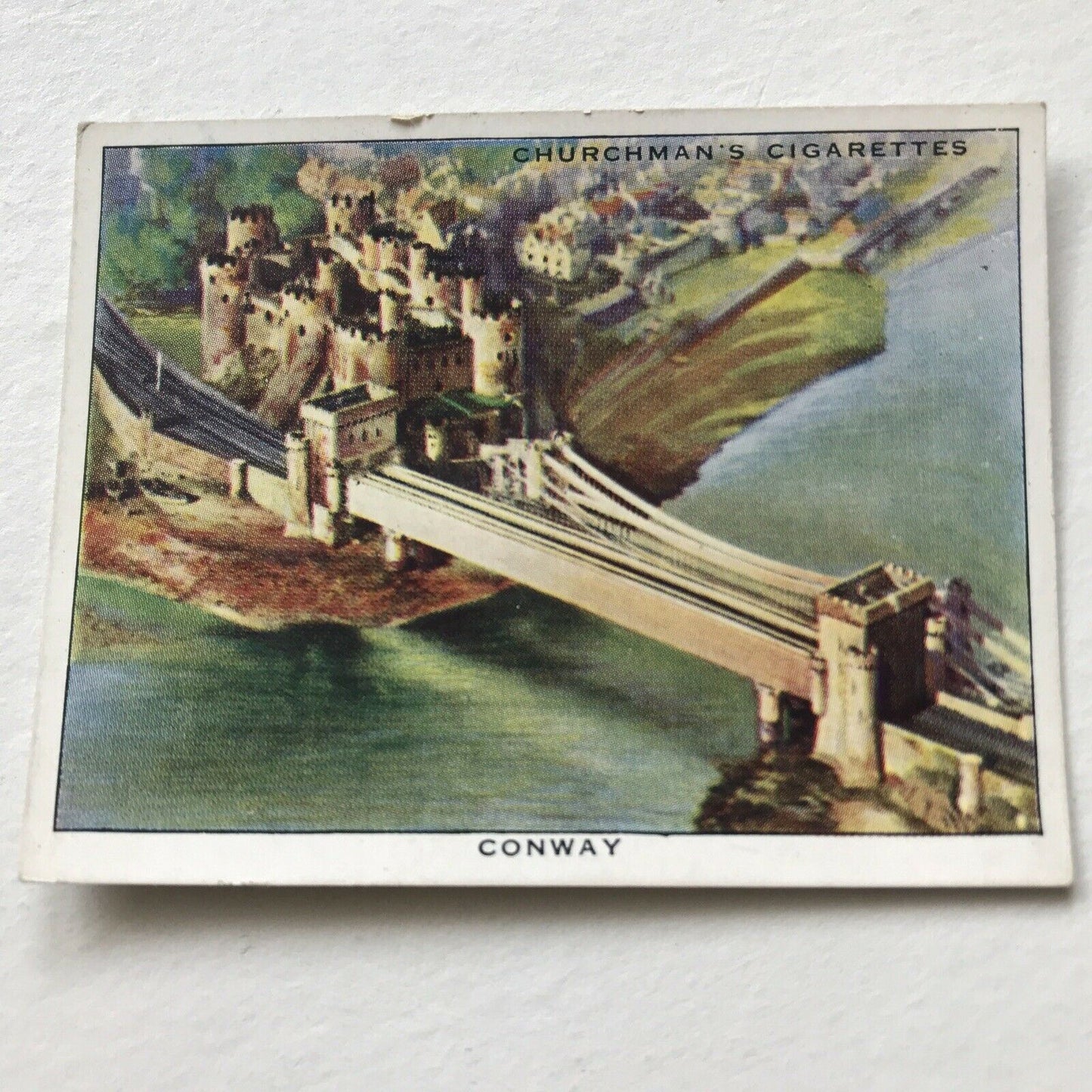 CONWAY Churchmans Cigarette Card Wings Over The Empire #13Aerial View Castle