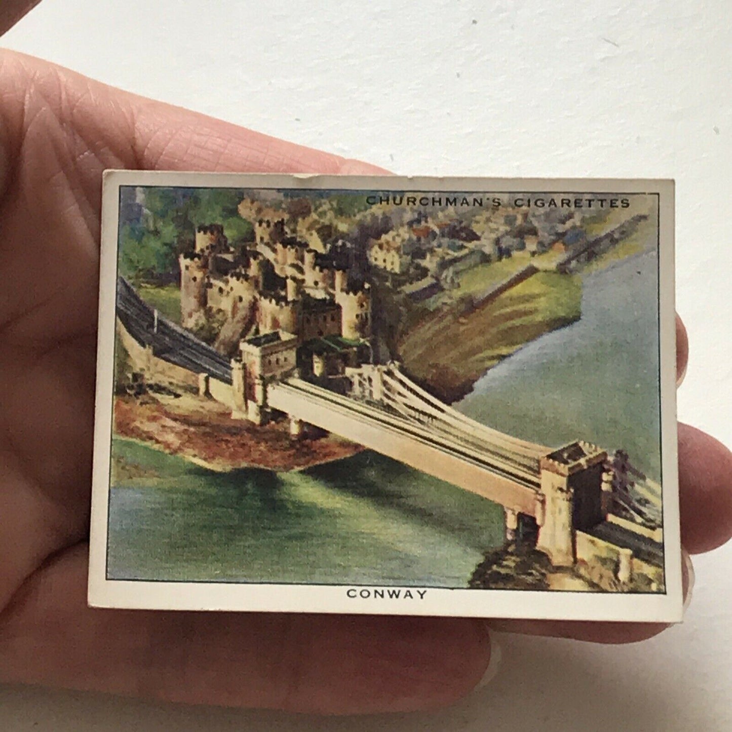 CONWAY Churchmans Cigarette Card Wings Over The Empire #13Aerial View Castle