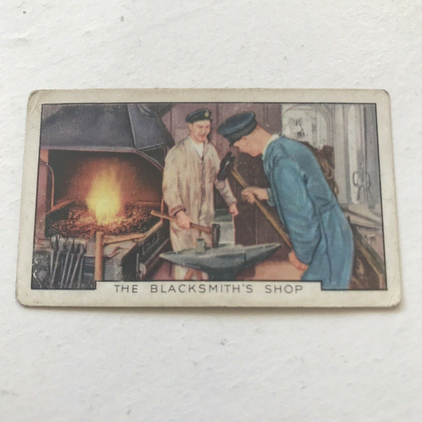 THE BLACKSMITHS SHOP Park Drive Gallaher Cigarette Card The Navy #43