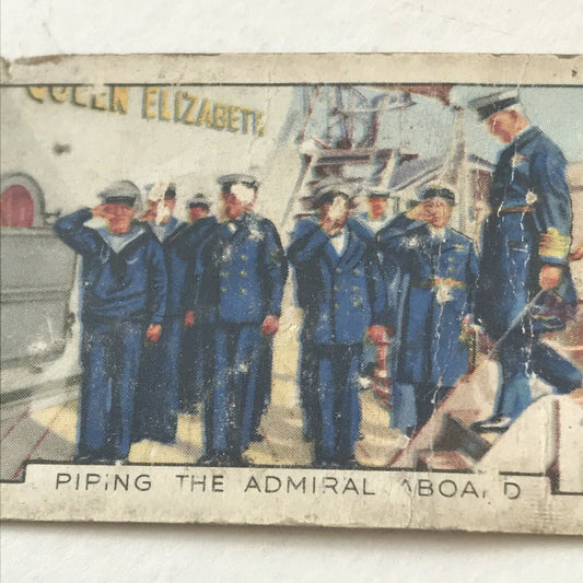 PIPING THE ADMIRAL ABOARD Park Drive Gallaher Cigarette Card The Navy #32