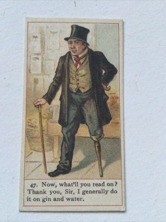 SILAS WEGG Dickens Gallery Cope Bros Cigarette Card #47 Reprint Our Mutual Frien