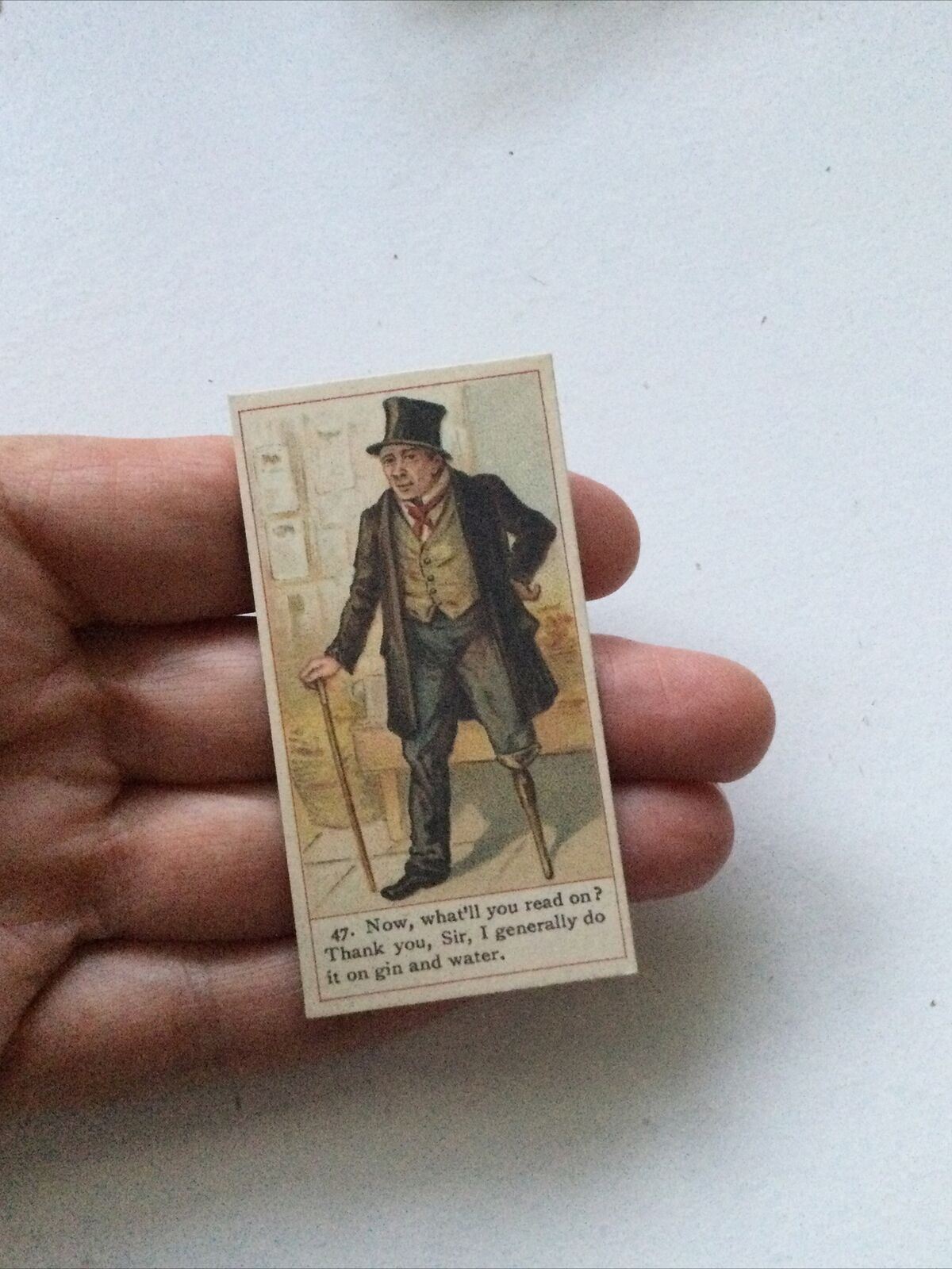 SILAS WEGG Dickens Gallery Cope Bros Cigarette Card #47 Reprint Our Mutual Frien