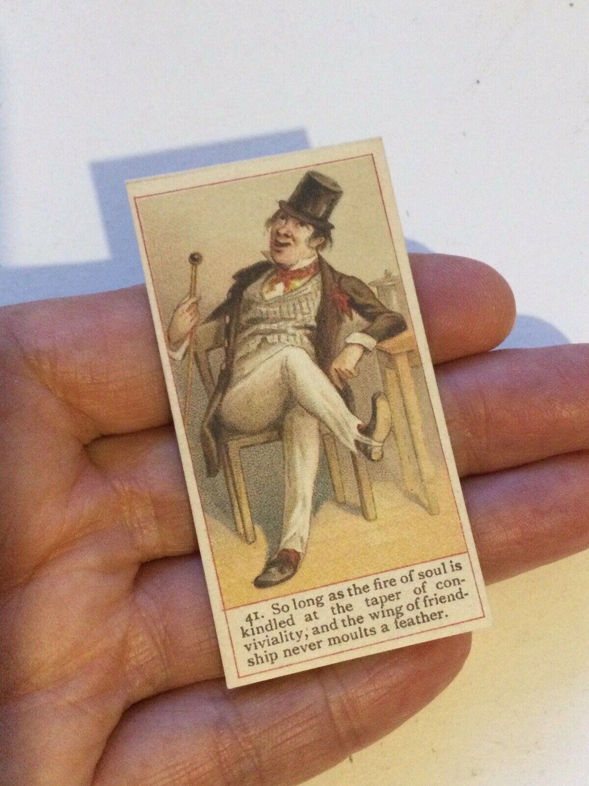 DICK SWIVELLER Dickens Gallery Cope Bros Cigarette Card #47 Reprint OLD CURIOSIT