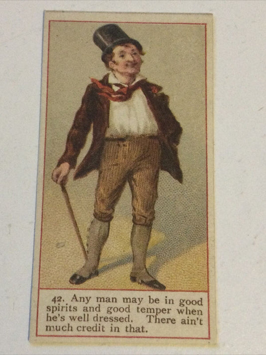 MARK TAPLEY Dickens Gallery Cope Bros Cigarette Card #42 Reprint