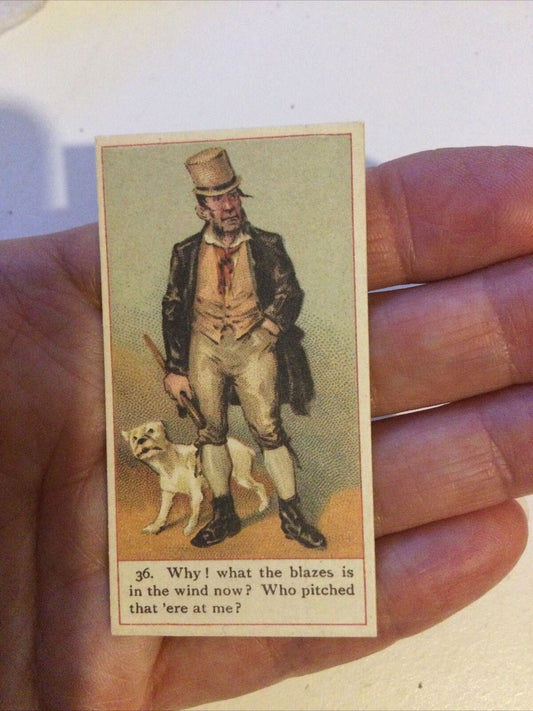 BILL SIKES Dickens Gallery Cope Bros Cigarette Card #36 Reprint OLIVER TWIST