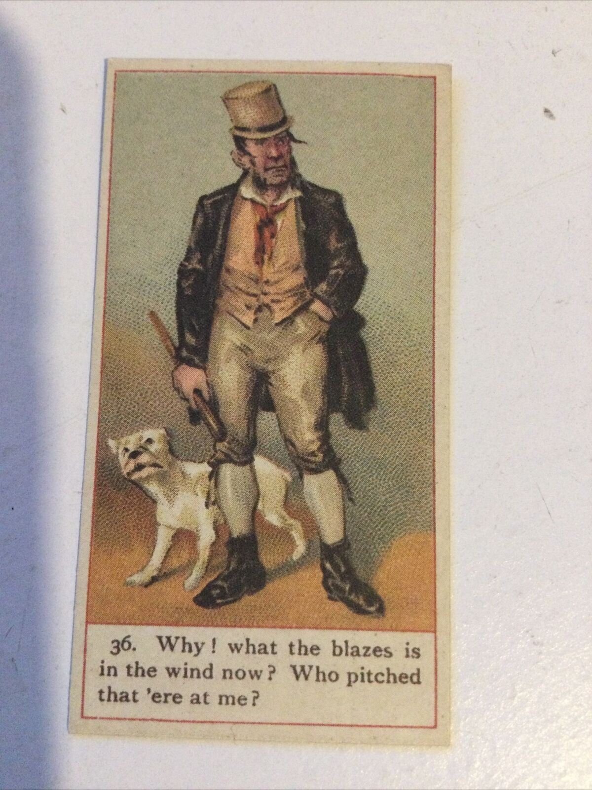 BILL SIKES Dickens Gallery Cope Bros Cigarette Card #36 Reprint OLIVER TWIST