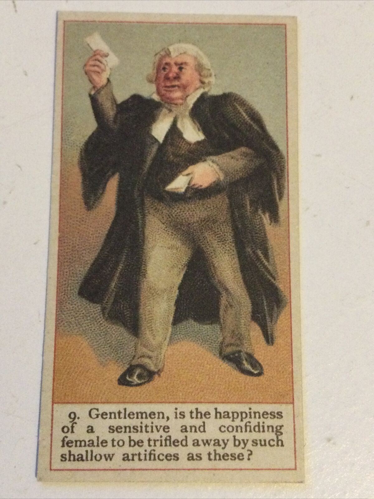 SERJEANT BUZFUZ Dickens Gallery Cope Bros Cigarette Card #9 Reprint PICKWICK PAP