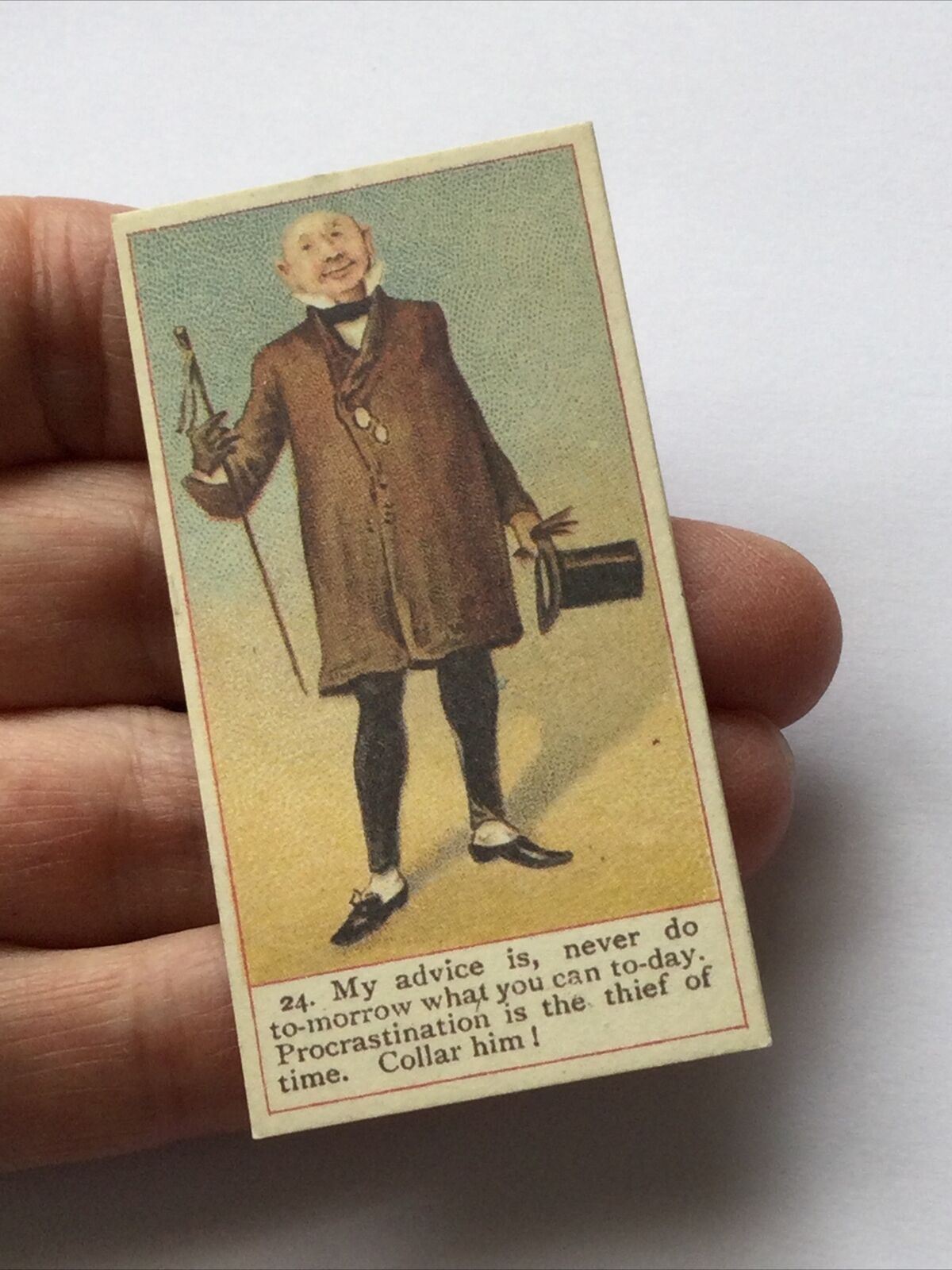 WILKINS MICAWBER Dickens Gallery Cope Bros Cigarette Card #24 Nostalgia Reprint