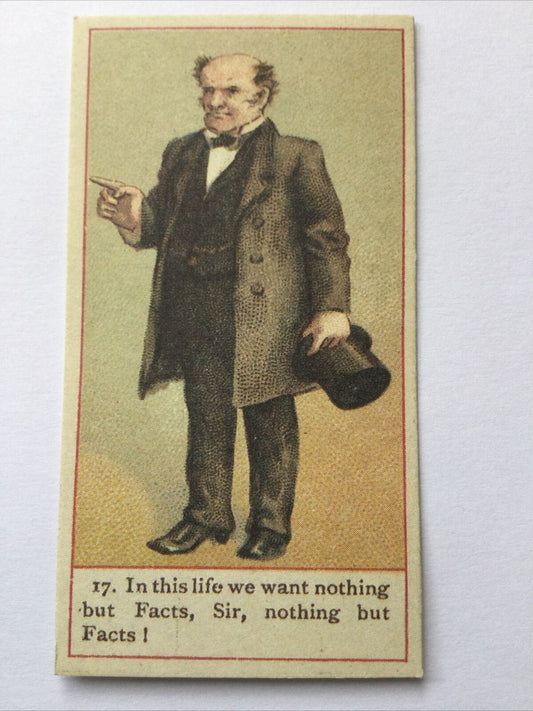 THOMAS GRADGRIND Dickens Gallery Cope Bros Cigarette Card #17 Nostalgia Reprint