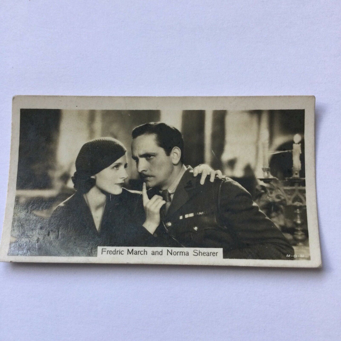 FREDERIC MARCH NORMA SHEARER Photo - John Sinclair Cigarette Card Film Stars #48