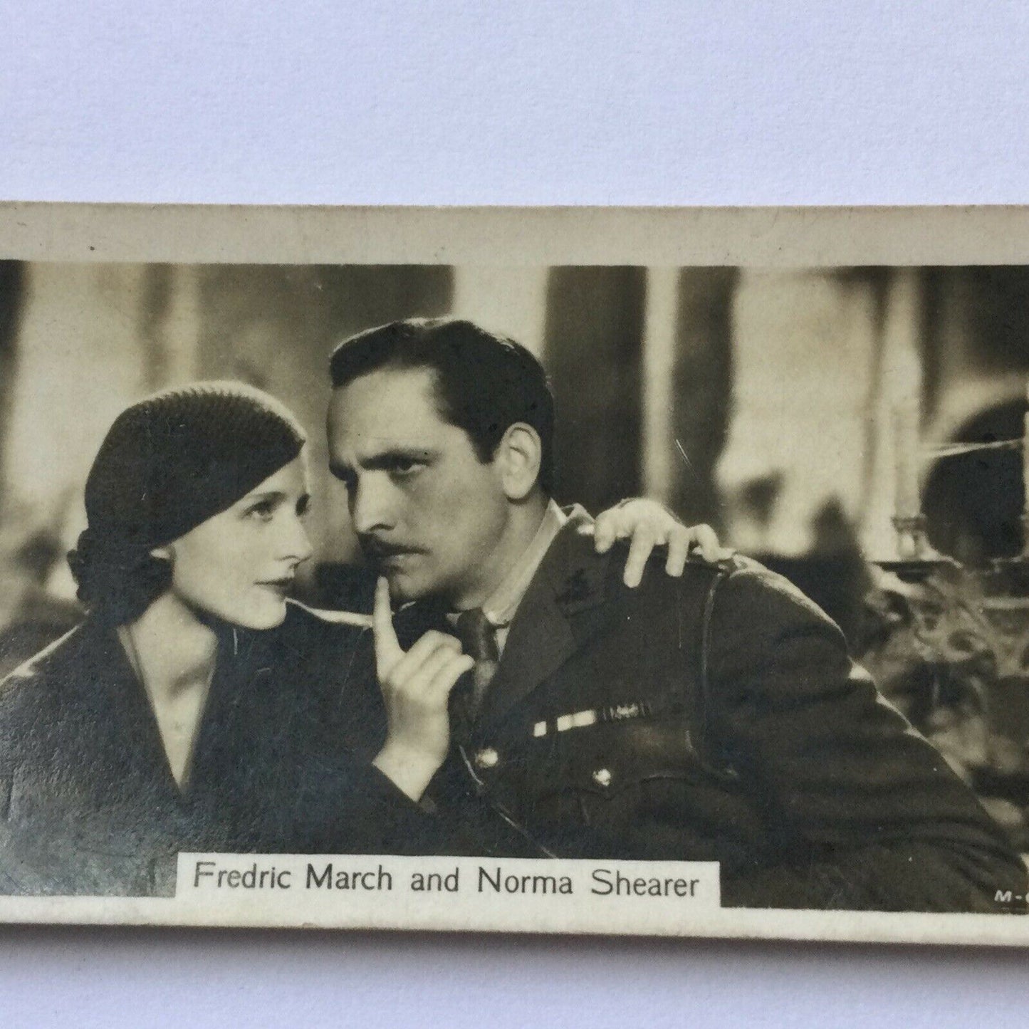 FREDERIC MARCH NORMA SHEARER Photo - John Sinclair Cigarette Card Film Stars #48