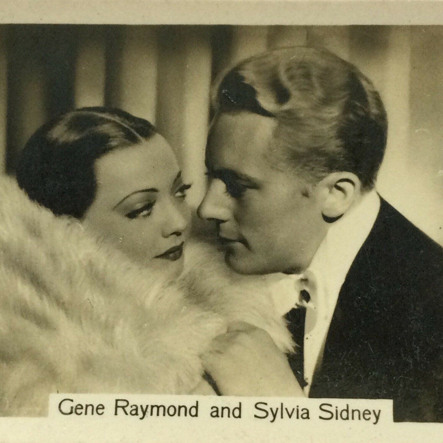 GENE RAYMOND SYLVIA  SIDNEY Photo - John Sinclair Cigarette Card Film Stars #63