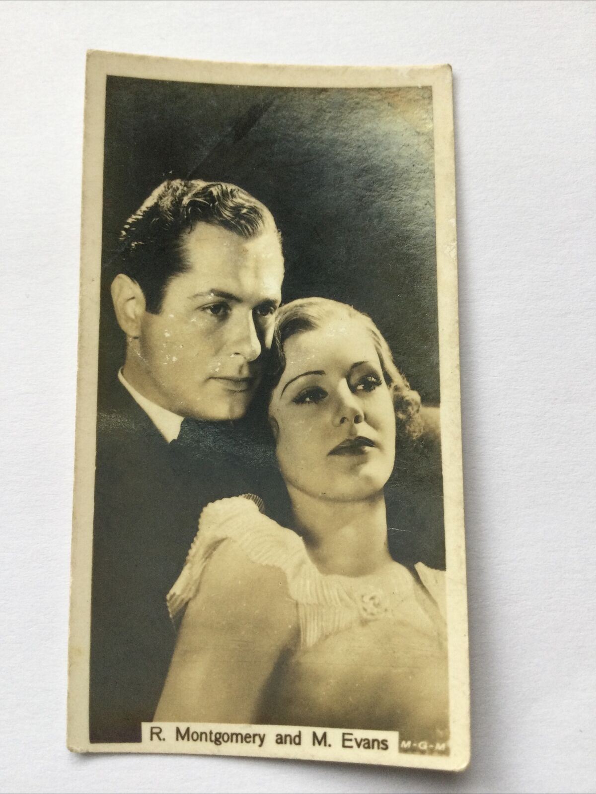 ROBERT MONTGOMERY MADGE EVANSPhoto - John Sinclair Cigarette Card Film Stars #38