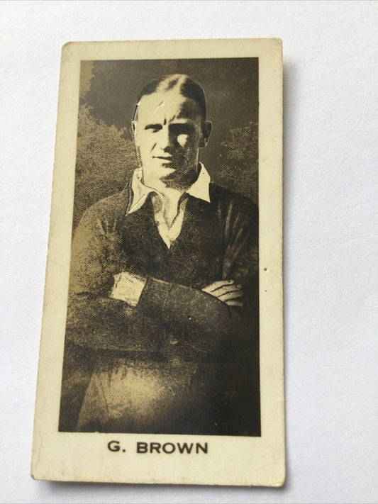 GEORGE BROWN Photo- John Sinclair Cigarette Card English & Scottish Football #12