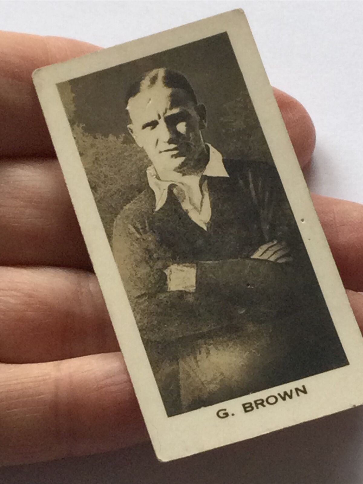 GEORGE BROWN Photo- John Sinclair Cigarette Card English & Scottish Football #12