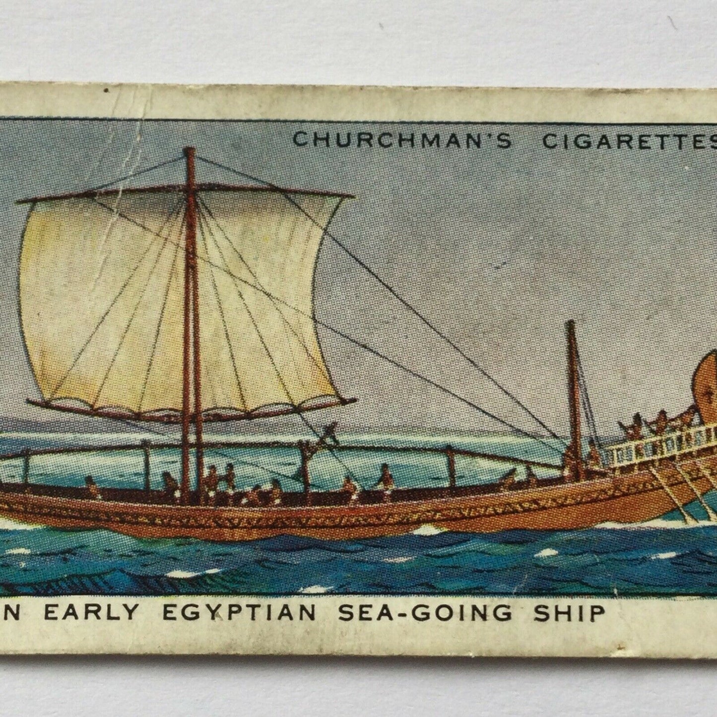 EARLY EGYPTIAN SEA-GOING SHIP Churchmans Cigarette Card Story Of Navigation #6