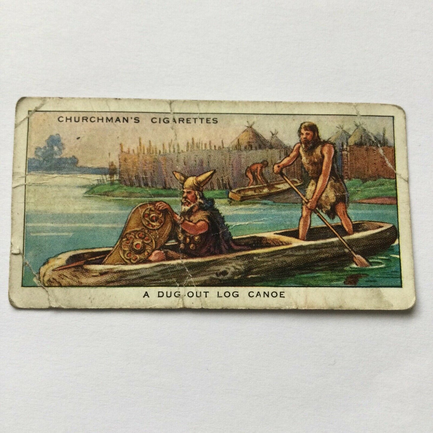 DUG OUT LOG CANOE Churchmans Cigarette Card Story Of Navigation #2 Bronze Age