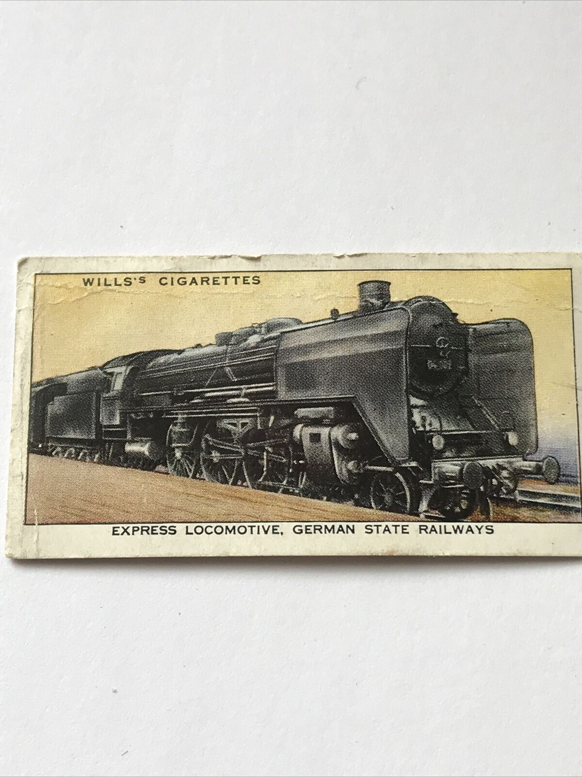 EXPRESS LOCOMOTIVE GERMAN STATE RAILWAYS Wills Cigarette Card #23 Railway Engine